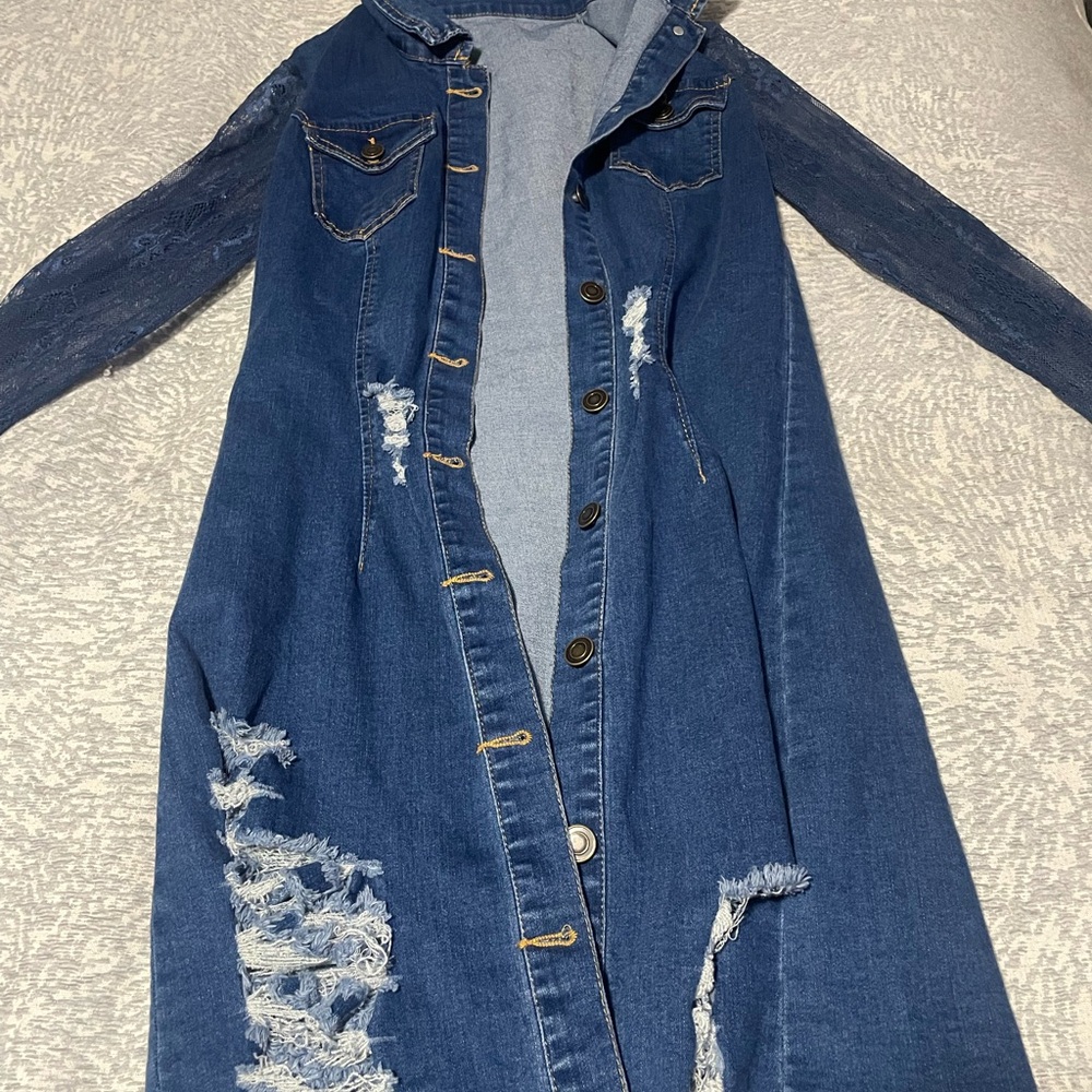 Long Sleeve Blue Jean Dress